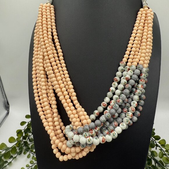 Anthropologie Serefina Playful Boho Multi-Strand Twisted Necklace, NWOT - Picture 1 of 4